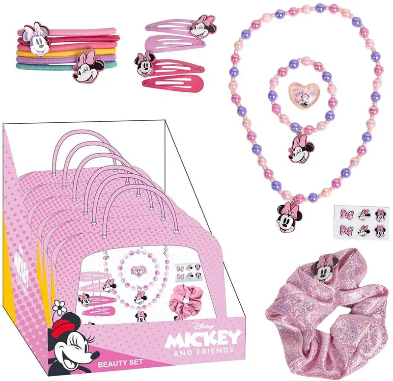 Набор аксессуаров для волос Disney Mickey Friends Beauty с браслетом и кольцом, подарочный для детейII.