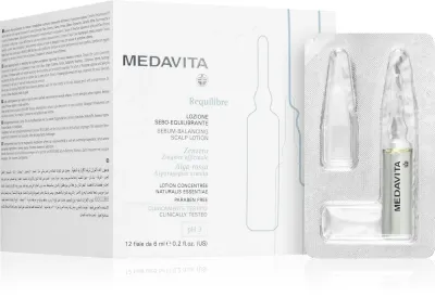 Medavita Requilibre Sebum-Balancing Scalp Lotion - Сыворотка для волос для жирной кожи головы, 12 мл