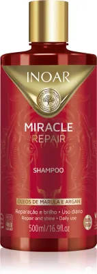 INOAR Miracle Repair - Регенерирующий шампунь для слабых и поврежденных волос, 500 мл