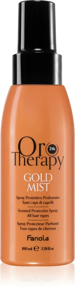 Fanola Oro Therapy Gold Mist - Защитный спрей для укладки волос с 24-каратным золотом, 100 мл