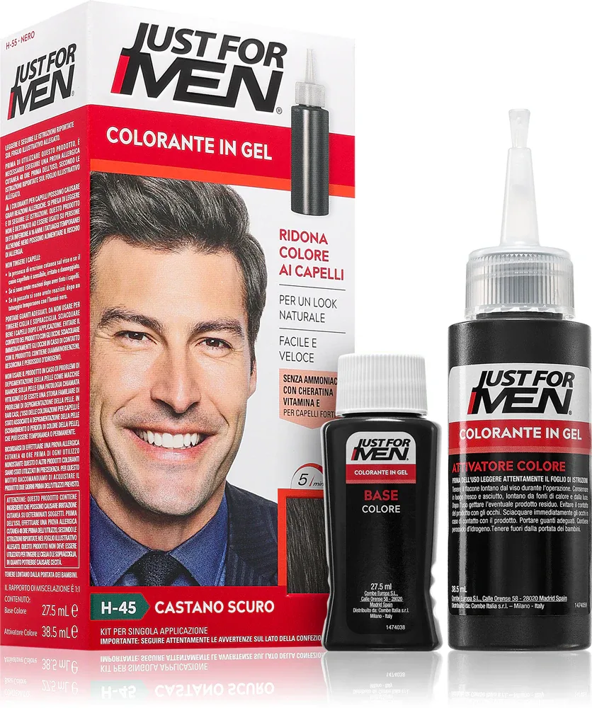 Just for Men Color Kit - Тонирующая краска для волос для мужчин, 1 шт, оттенок H-45 Dark Brown