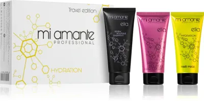 Mi Amante Professional Ella Hydration Travel Set - Набор увлажняющих и придающих блеск средств для волос