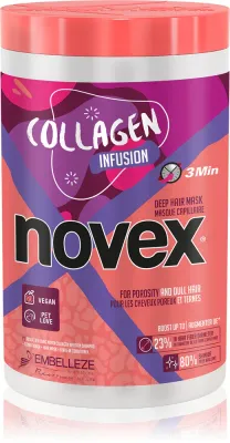 Novex Collagen Infusion - Укрепляющая маска для ослабленных, поврежденных и секущихся волос, 400 г