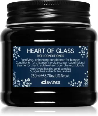 Davines Heart of Glass Rich Conditioner - Укрепляющий бальзам для светлых волос