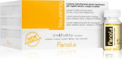 Fanola Nourishing - Интенсивная увлажняющая сыворотка для сухих и поврежденных волос, 12 мл