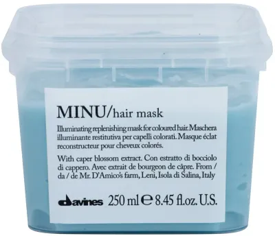 Davines Minu Caper Blossom - Маска для волос: регенерирующая маска для окрашенных волос, 250 мл