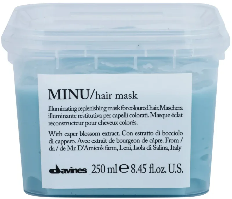 Davines Minu Caper Blossom - Маска для волос: регенерирующая маска для окрашенных волос, 250 мл
