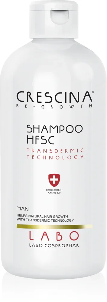 Crescina Transdermic - шампунь против редеющих и выпадающих волос для мужчин, 500 мл