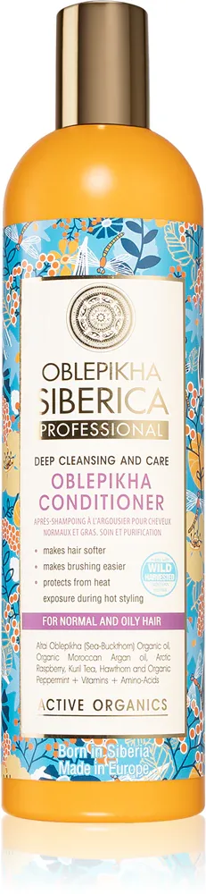 Natura Siberica Oblepikha (Sea-Buckthorn) - Глубоко очищающий кондиционер для нормальных и склонных к жирности волос, 400 мл
