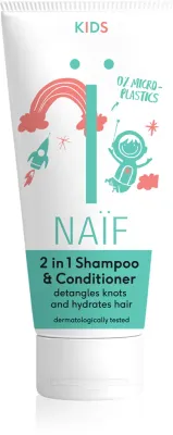 Naif Kids Shampoo & Conditioner - Шампунь с кондиционером 2 в 1 для детей, 200 мл