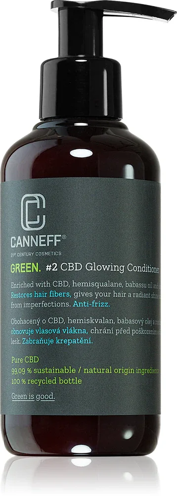 Canneff Green CBD Glowing Conditioner - Кондиционер против пушистости волос, 200 мл