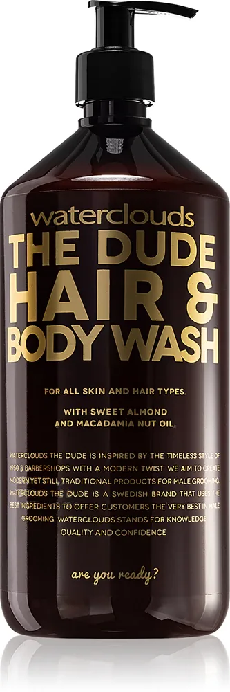 Waterclouds The Dude Hair & Body Wash - Гель для душа и шампунь 2 в 1, 1000 мл