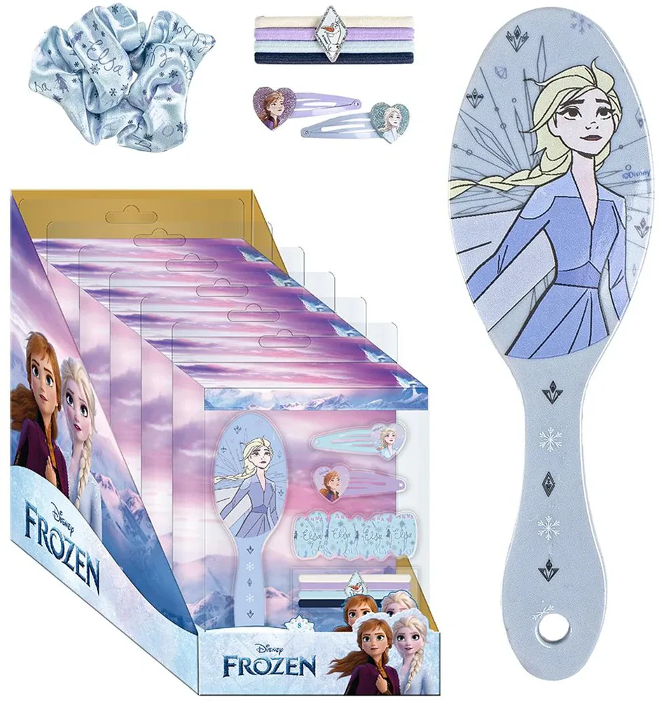 Набор аксессуаров для волос Disney Frozen со щёткой, детский для детей