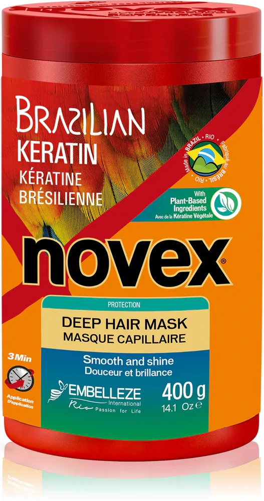 Novex Brazilian Keratin - Регенерирующая маска для поврежденных волос, 400 г