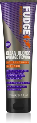 Fudge Clean Blonde Damage Rewind - Фиолетовый тонирующий шампунь для светлых волос с балаяжем