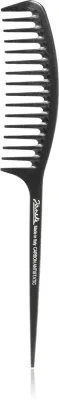 Расчёска для волос Janeke Carbon Fibre Fashion Comb with a long tail and wavy frame антистатическая, с длинным хвостиком 21,5 x 3 cm, 1 шт