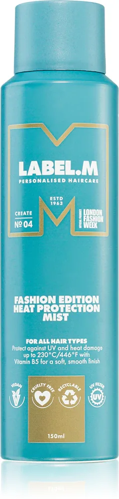 label.m Fashion Edition - Термохронный спрей для использования с утюжкой и кудрявкой, 150 мл