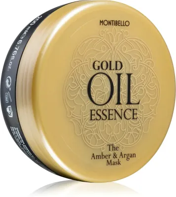 Montibello Gold Oil Amber & Argan Mask - Ревитализирующая маска для волос, 200 мл