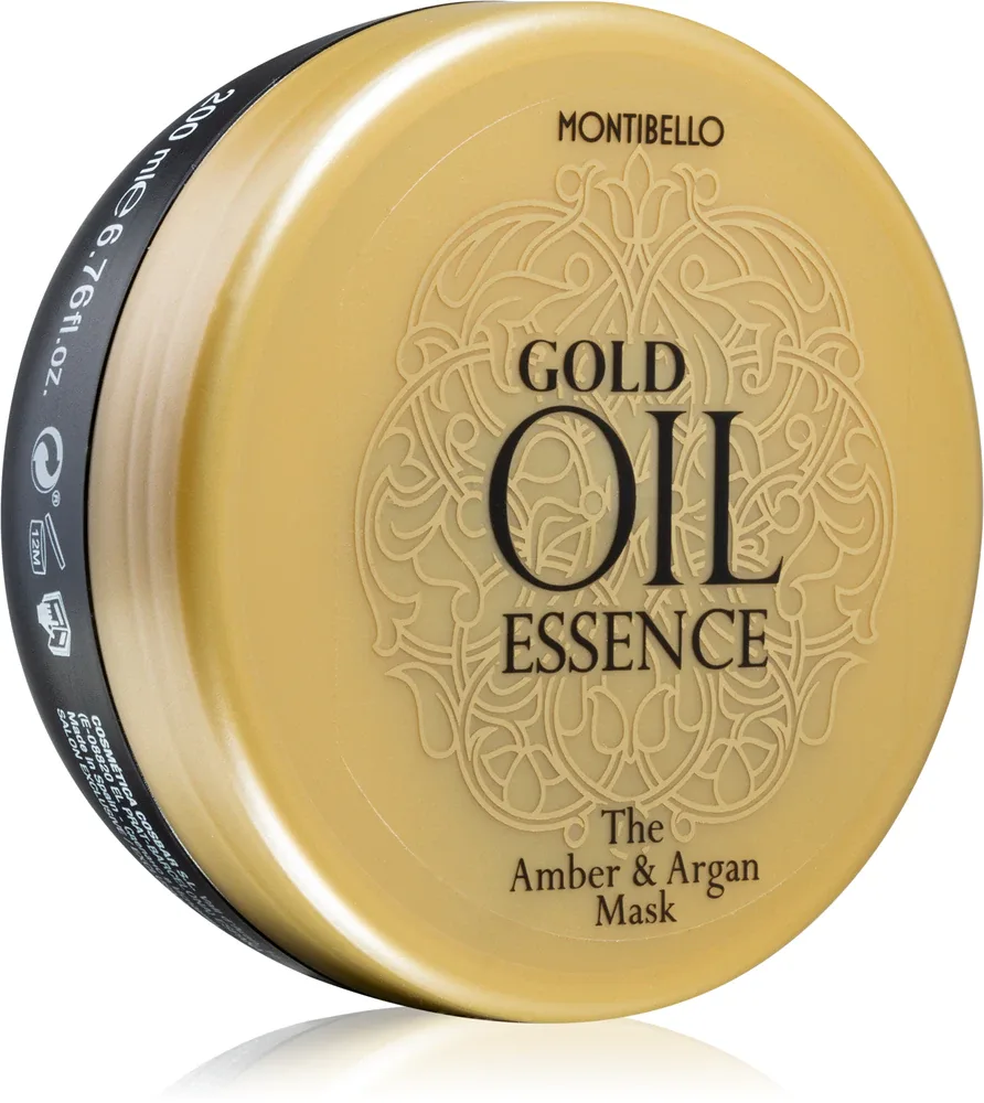 Montibello Gold Oil Amber & Argan Mask - Ревитализирующая маска для волос, 200 мл