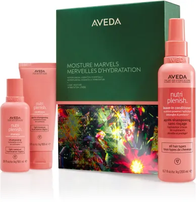 Aveda Holiday Moisture Marvels: Nutriplenish Hydrating Essentials Light - Праздничный набор подарочный для волос, 1 шт