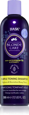 HASK Blonde Care Purple Shampoo - фиолетовый шампунь, нейтрализующий желтоватые оттенки, 355 мл