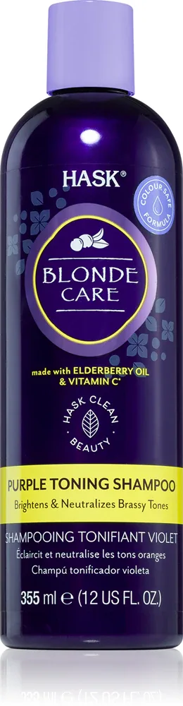 HASK Blonde Care Purple Shampoo - фиолетовый шампунь, нейтрализующий желтоватые оттенки, 355 мл