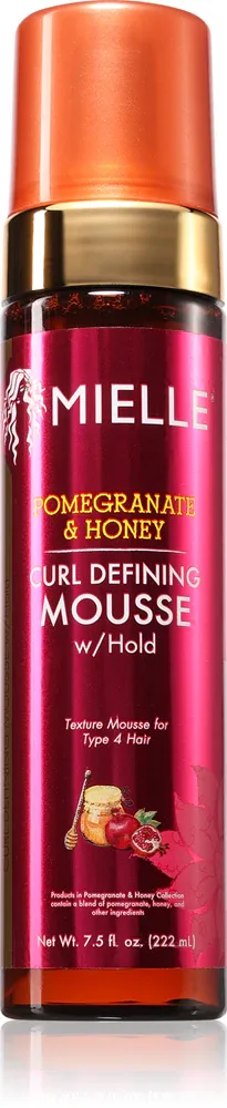 Mielle Pomegranate & Honey - Пена для укладки, подчеркивающая форму кудрявых волос, 222 мл