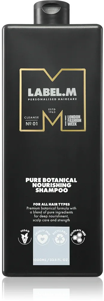 label.m Botanical Nourishing Shampoo - Интенсивно питательный шампунь для всех типов волос, 1000 мл