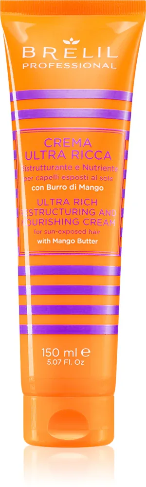 Brelil Professional Crema Ultra Ricca - Питательный реструктурирующий крем для волос, ослабленных действием хлора, солнца и соленой воды, 150 мл