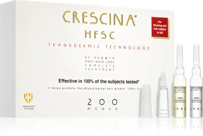 Средство для волос Crescina Transdermic 200 Re-Growth and Anti-Hair Loss в ампулах, для женщин, 20 ампул по 3