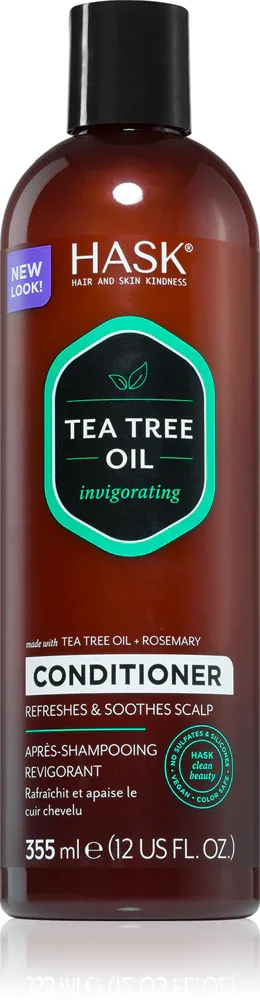 HASK Tea Tree Oil & Rosemary - Освежающий бальзам для сухой и зудящей кожи головы, 355 мл