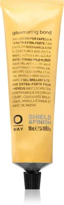 Oway Shield & Finish Glimmering Bond - Гель суперсильной фиксации для укладки и блеска волос, 100 мл