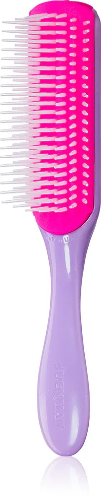 Щётка для волос Denman D3 Original Styler 7 Row African Violet плоская, с нейлоновой щетиной, 1 шт