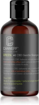 Canneff Green CBD Gentle Shampoo - Регенерирующий шампунь для придания блеска и мягкости волосам, 200 мл