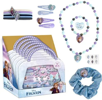 Набор аксессуаров для волос Disney Frozen Beauty с ожерельем и браслетом, подарочный для детей