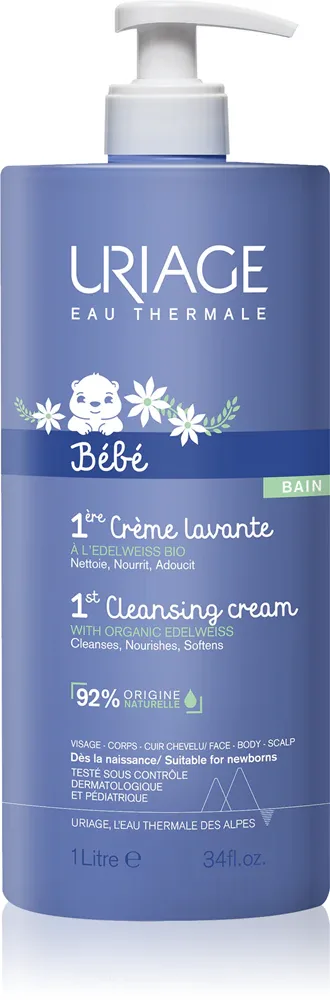 Uriage Bebe 1st Cleansing Cream - Нежный очищающий крем для детей с рождения
