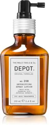 Лосьон-спрей для волос DEPOT 200 HAIR TREATMENTS NO. 208 DETOXIFYING SPRAY LOTION несмываемый, для жирной кожи головы, 100 мл