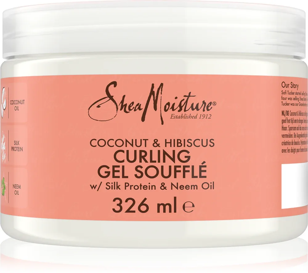 Shea Moisture Coconut & Hibiscus - Бальзам для кудрявых и волновых волос, 340 г