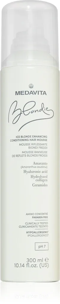 Medavita Blondie Ice Blonde Enhancing Conditioning Hair Mousse - Двухфазная пена для волос блонд, 300 мл