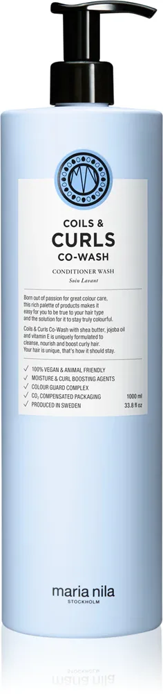 Maria Nila Coils & Curls Co-Wash - Шампунь и кондиционер для вьющихся и волнистых волос