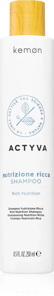 Kemon Actyva Nutrizone Ricca - Питательный шампунь для волос, 250 мл