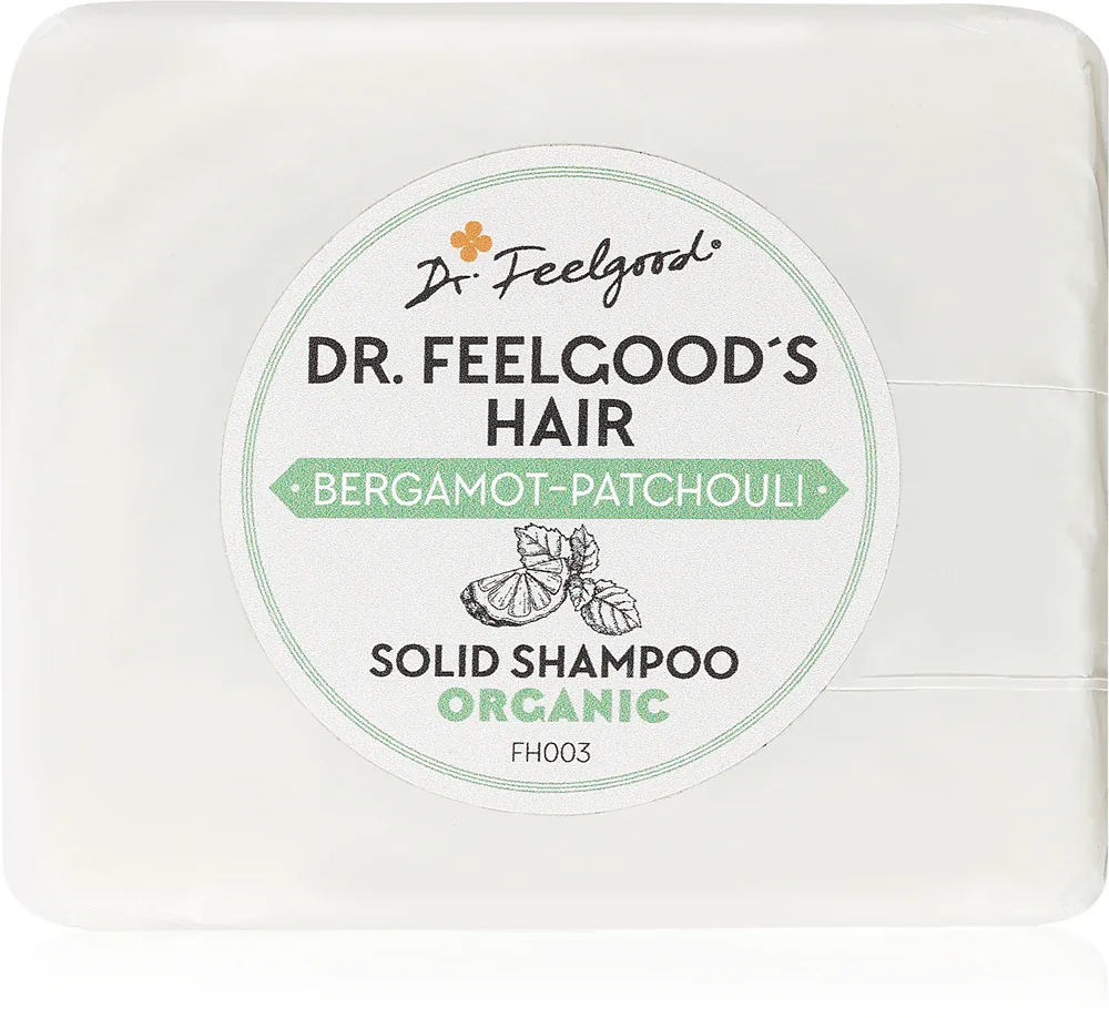 Dr. Feelgood Bergamot-Patchouli - Органический шампунь в форме кубика, 100 г