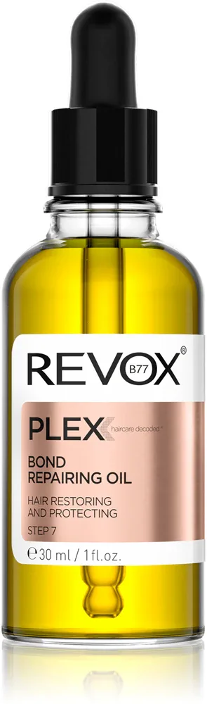 Revox B77 PLEX Bond Repairing Oil. Step 7 - Масло для волос: Олейк отжывчы до наблышчаня и змекчаня влософ, 30 мл
