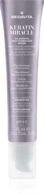 Medavita Keratin Miracle Go Smooth Hair Foundation Serum - Активная сыворотка для секущихся кончиков волос, 75 мл
