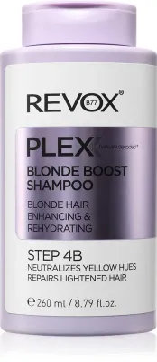 Revox B77 PLEX Blonde Boost Shampoo. Step 4B - Шампунь для нейтрализации желтых оттенков для блондинок, 260 мл