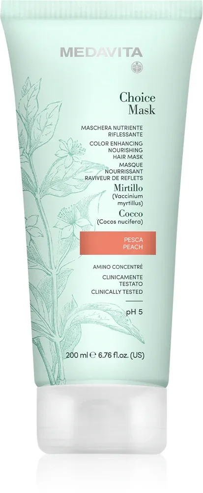 Medavita Choice Peach - Питательная маска для окрашенных волос, 200 мл