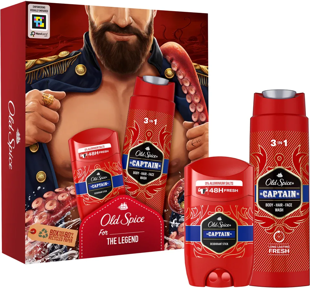 Old Spice Captain Dark Captain - Подарочный набор для мужчин