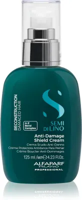 Alfaparf Milano Semi di Lino Reconstruction Anti-damage Shield Cream - Регенерирующий немыльный кондиционер для нормальных и упругих волос, 125 мл