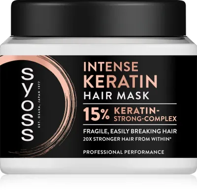 Syoss Intense Keratin - Интенсивная маска для волос с кератином, 400 мл