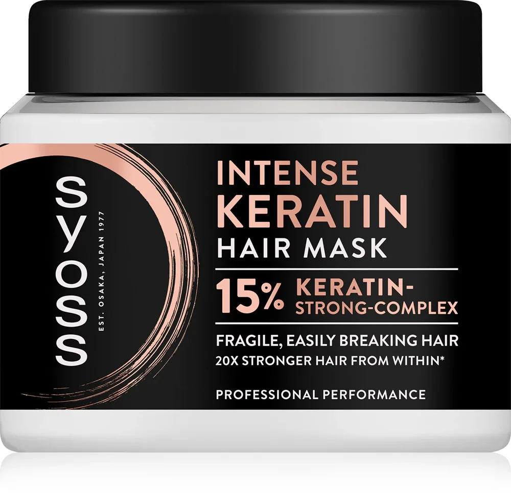 Syoss Intense Keratin - Интенсивная маска для волос с кератином, 400 мл
